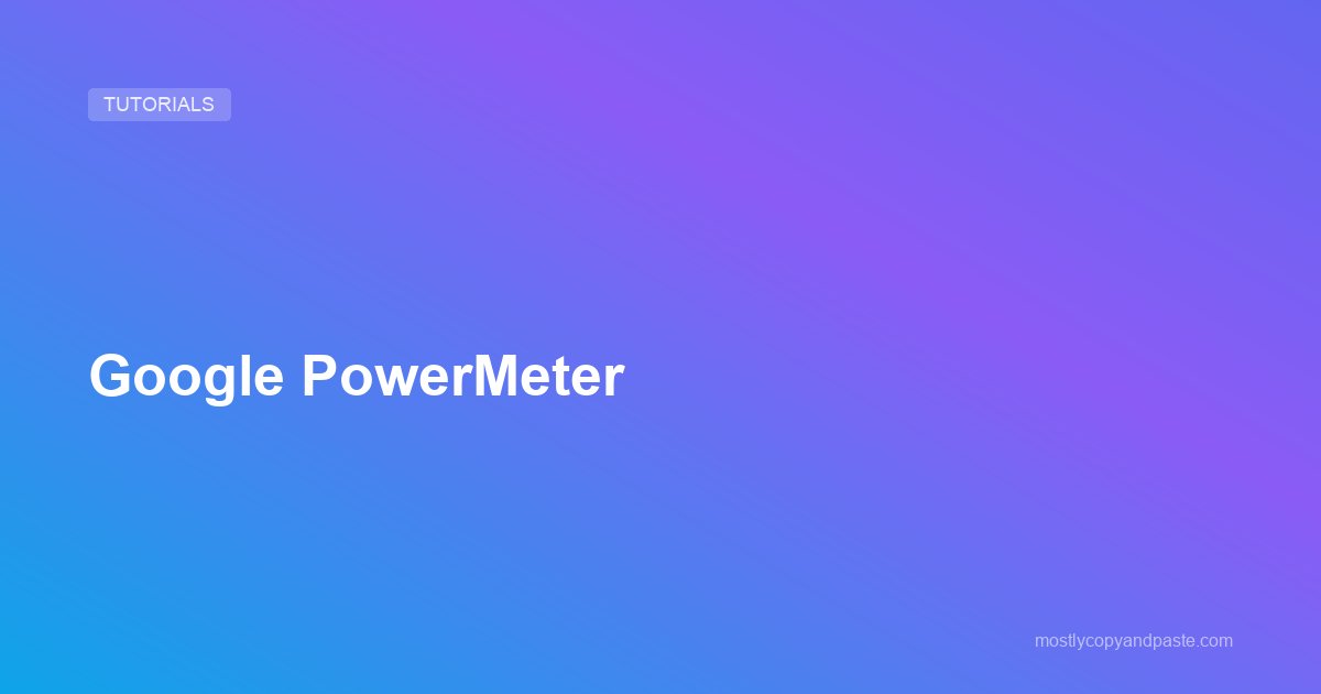 Google PowerMeter